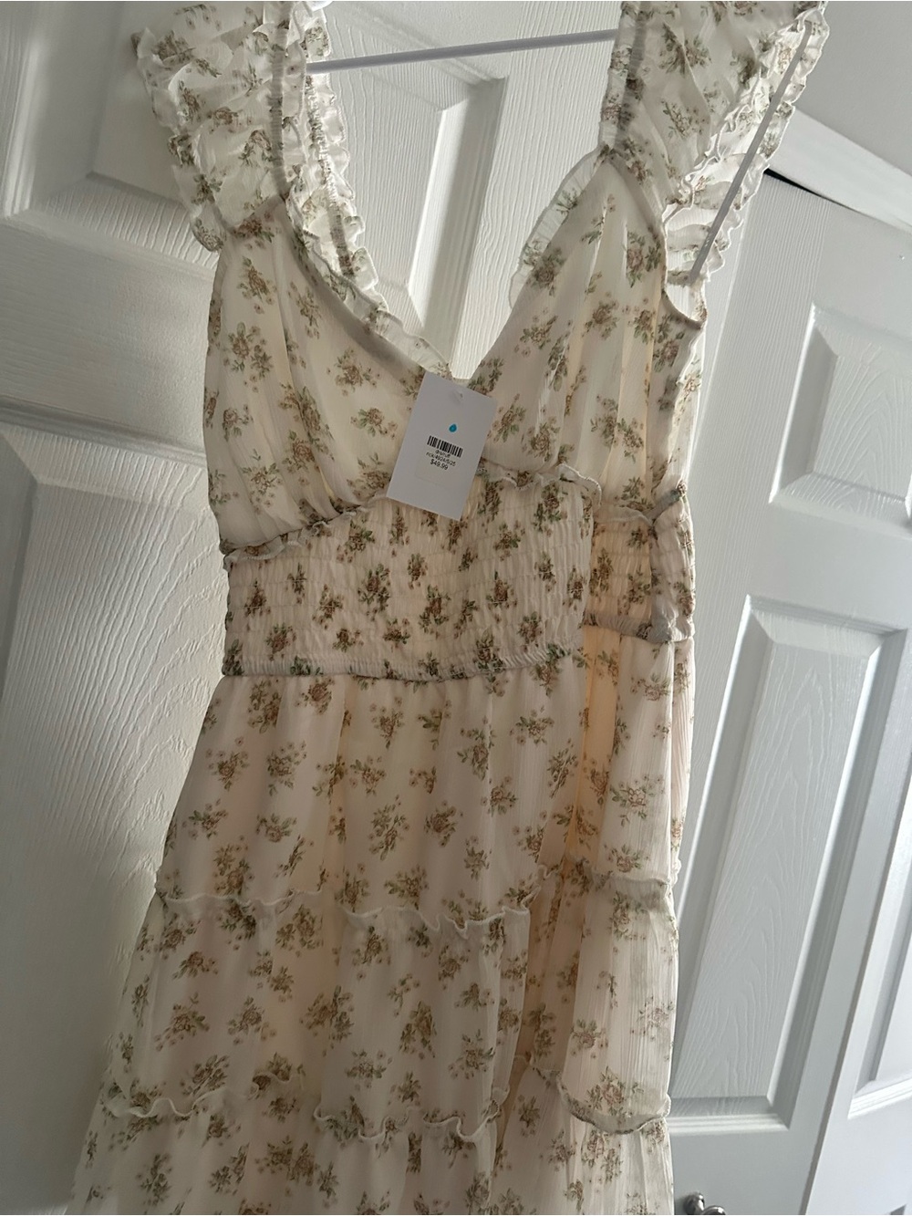 Love Tree Cream Floral Mini Dress